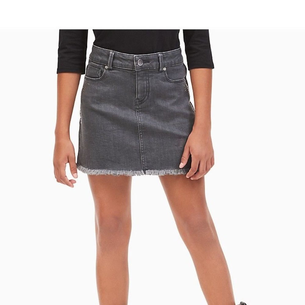 CK‎ Jean Skirt Girls Studded Stretch Denim 3T 4 6X
